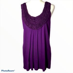 Sleeveless Purple Blouse